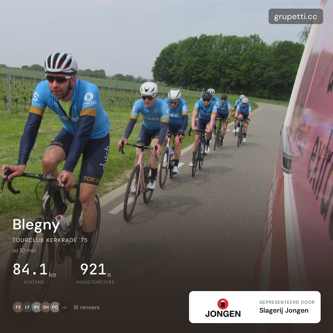 Auto-generated ride card with club logo and sponsor